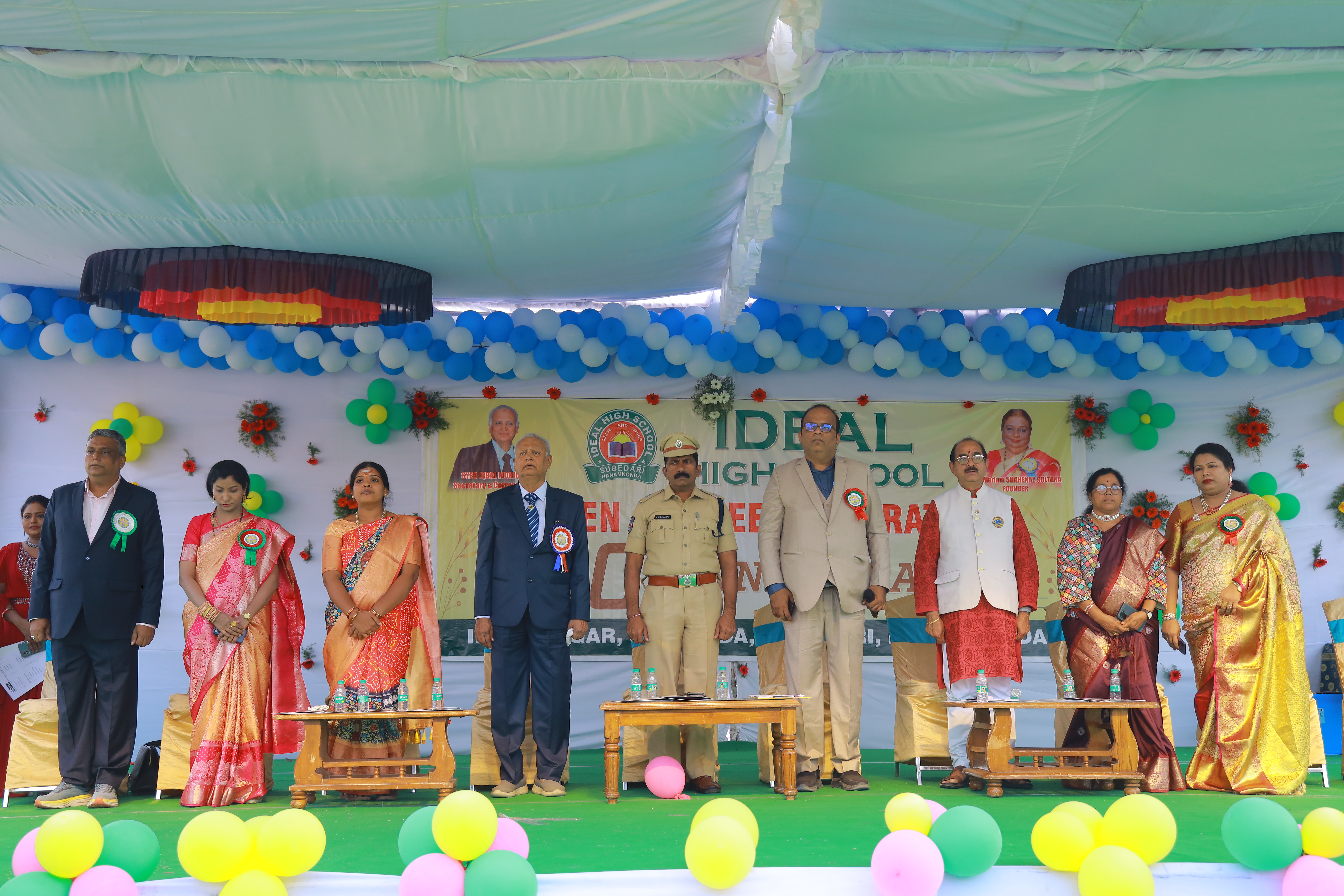 Leadership Team on Stage at Ideal High School